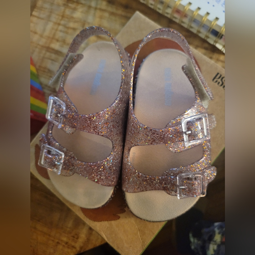Mini Melissa 2 buckle sandals size 7